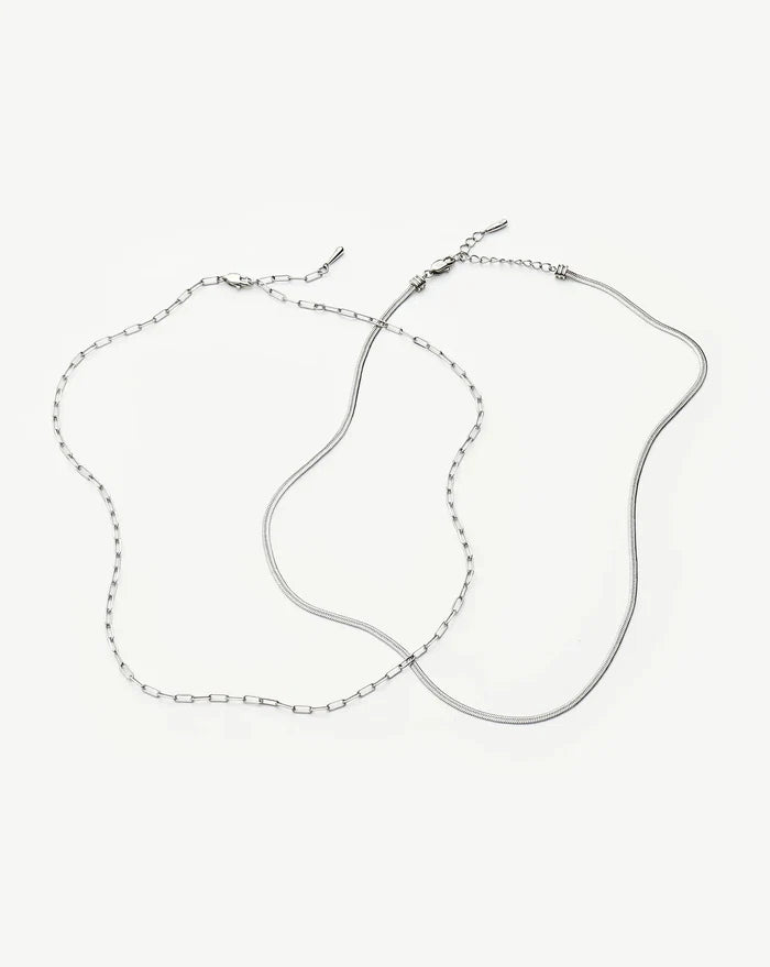 The Go-To Necklace Set | Platinum Plated Necklaces Missoma