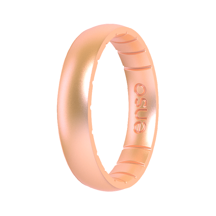 Aura Classic Thin Silicone Ring - Peachglow