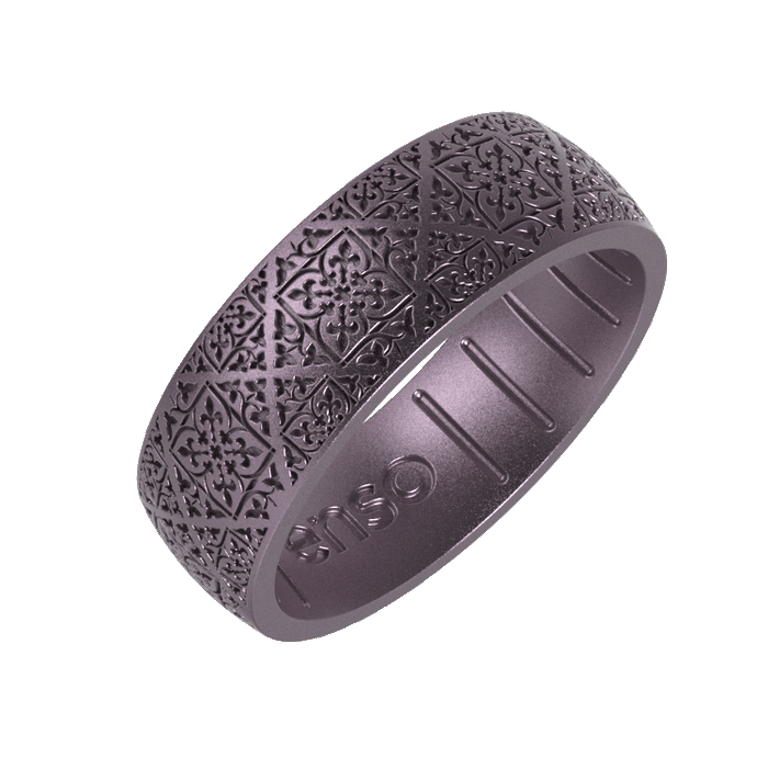 Etched Signature Silicone Ring - Velvet Lace