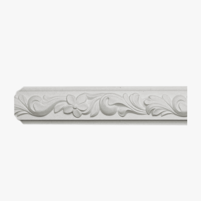 White Baseboard Moulding 6-Inch x 8 feet Common moldings fastened where walls meet floors, protects the wall from furniture, kicks- EL-D069 Mega