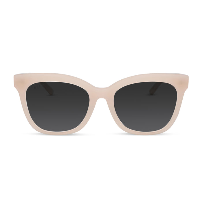 diff eyewear featuring the winston cateye prescription sunglasses with a milky blush frame front view