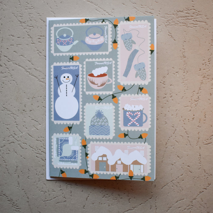 Winter Stamp Greeting Card