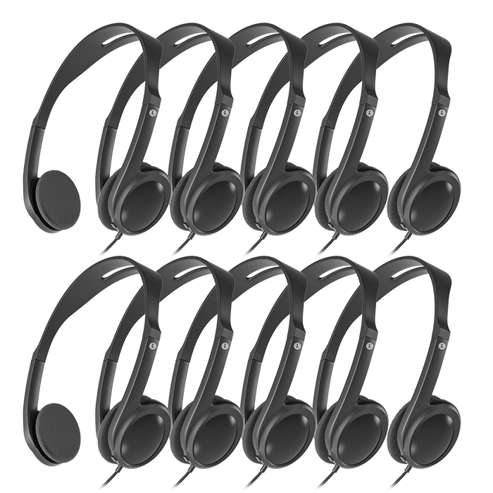 wired on ear headphones for school classroom students