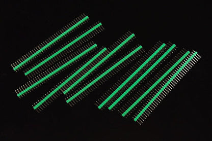 0.1″ (2.54 mm) Arduino Male Pin Headers (Straight Green 10PCS) by DFRobot - The Pi Hut