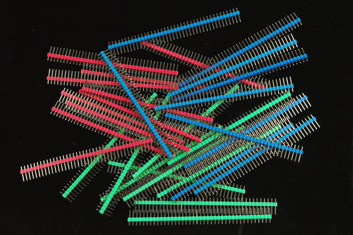 0.1″ (2.54 mm) Arduino Male Pin Headers (Straight Red 10PCS) by DFRobot - The Pi Hut