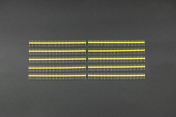 0.1″ (2.54 mm) Arduino Male Pin Headers (Straight Yellow 10PCS) [Discontinued] by DFRobot - The Pi Hut