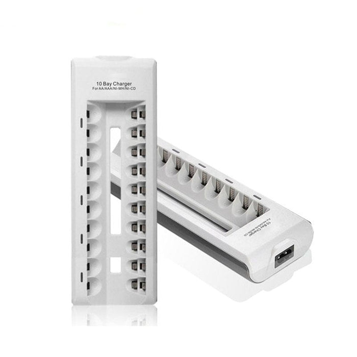 10 Bay AA/AAA NiMH & NiCd Battery Charger [discontinued] by ModMyPi - The Pi Hut