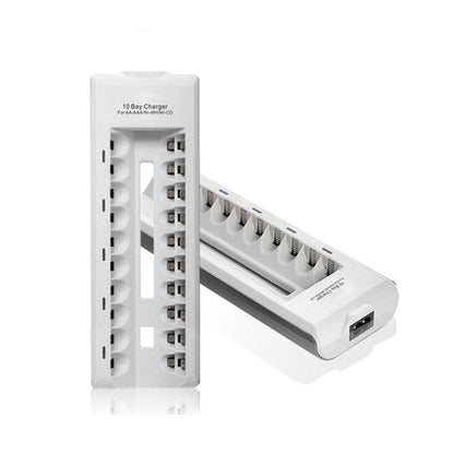 10 Bay AA/AAA NiMH & NiCd Battery Charger [discontinued] by ModMyPi - The Pi Hut