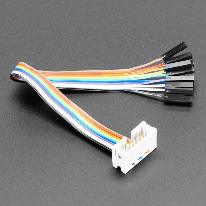 10-pin IDC Socket Rainbow Breakout Cable by Adafruit - The Pi Hut