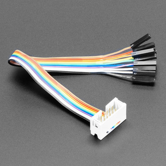 10-pin IDC Socket Rainbow Breakout Cable by Adafruit - The Pi Hut