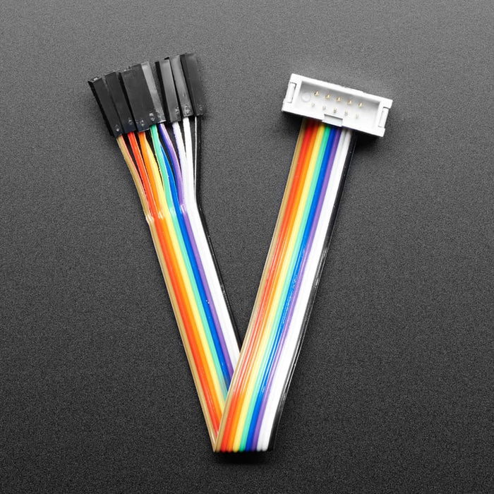 10-pin IDC Socket Rainbow Breakout Cable by Adafruit - The Pi Hut