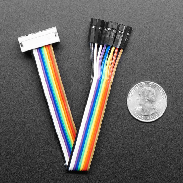 10-pin IDC Socket Rainbow Breakout Cable by Adafruit - The Pi Hut