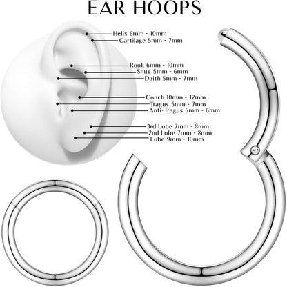 16G 5/16 Stainless Steel Hinged Segment Ring