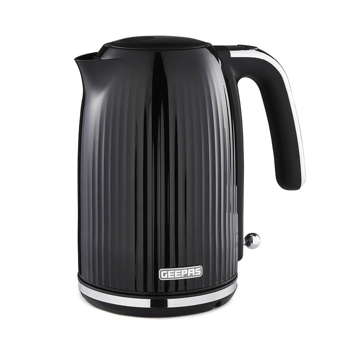 1.7L Rapid Boil Fluted Black Jug Electric Kettle