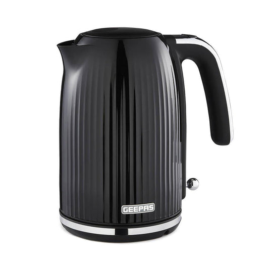 1.7L Rapid Boil Fluted Black Jug Electric Kettle