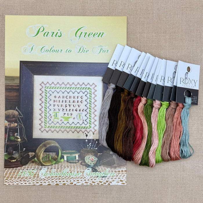 1897 Schoolhouse Samplers - Paris Green: A Colour to Die For -  Physical Chart and/or Roxy Floss