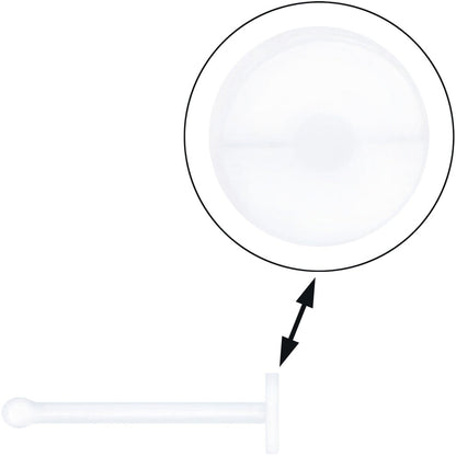 20G Clear Flat Bioplast Nose Retainer