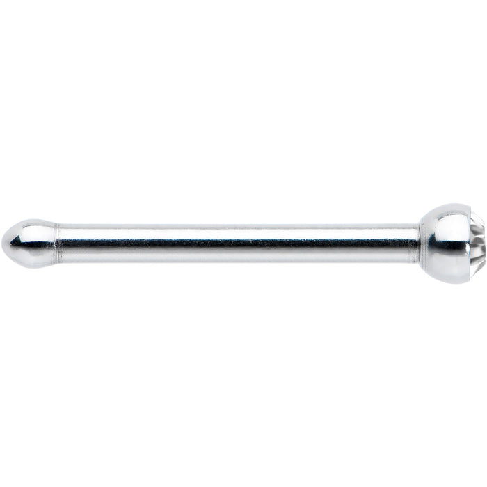 20G Stainless Steel Crystalline Gem Micro Nose Bone
