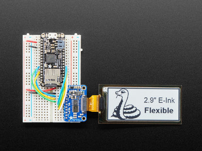 2.9" Flexible Monochrome eInk / ePaper Display (296x128 Monochrome) by The Pi Hut - The Pi Hut