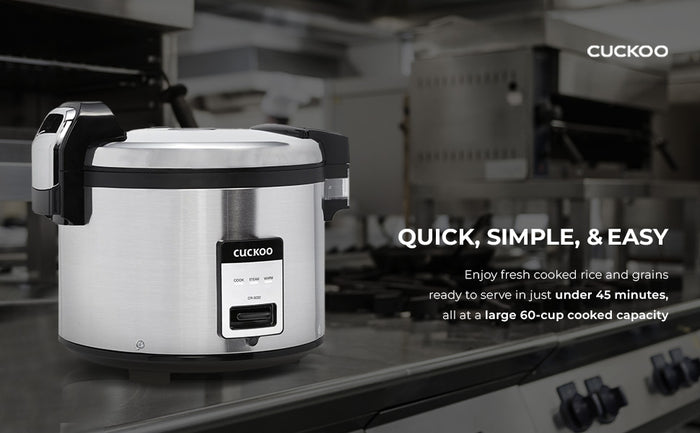 Cuckoo rice cooker. Quick, Simple, & Easy: fresh rice in under 45 minutes with a large 60-cup cooked capacity. (CR-3032)