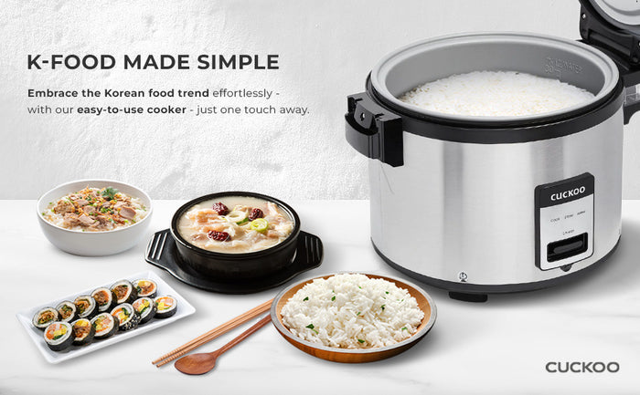 Cuckoo rice cooker. K-FOOD MADE SIMPLE: easily cook Korean dishes with one-touch controls. (CR-3032)
