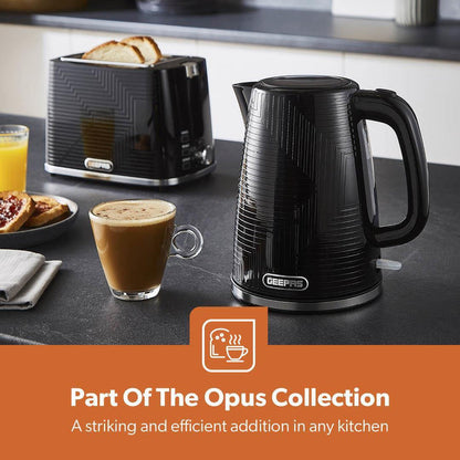 3.5L Air Fryer, 2 Slice Toaster & 1.7L Kettle Combo Set In Black