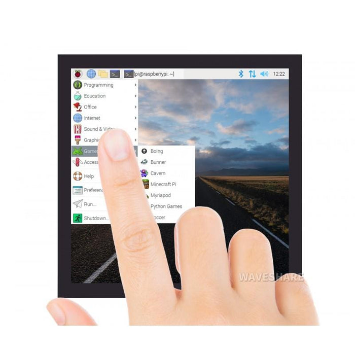 4" IPS Square Capacitive Touchscreen for Raspberry Pi (720x720) by Waveshare - The Pi Hut