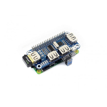 4 Port USB HUB pHAT for Raspberry Pi Zero by Waveshare - The Pi Hut