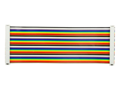 40-pin GPIO Female to Female Ribbon Cable - Rainbow 150mm by The Pi Hut - The Pi Hut