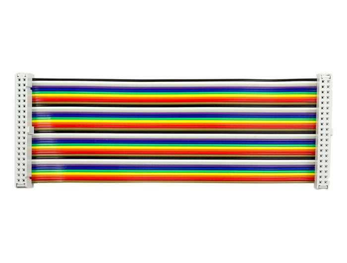 40-pin GPIO Female to Female Ribbon Cable - Rainbow 150mm by The Pi Hut - The Pi Hut