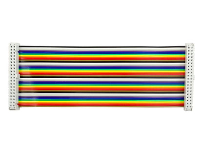 40-pin GPIO Female to Female Ribbon Cable - Rainbow 150mm by The Pi Hut - The Pi Hut
