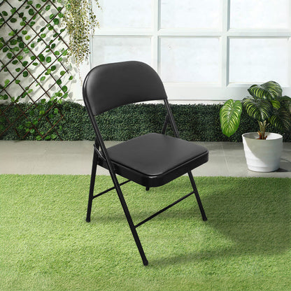 4x Padded Folding Chairs For Indoor and Outdoor