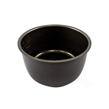 Dark gray non-stick inner cooking pot for a Cuckoo rice cooker, featuring interior measurement markings. (CR-0633F)