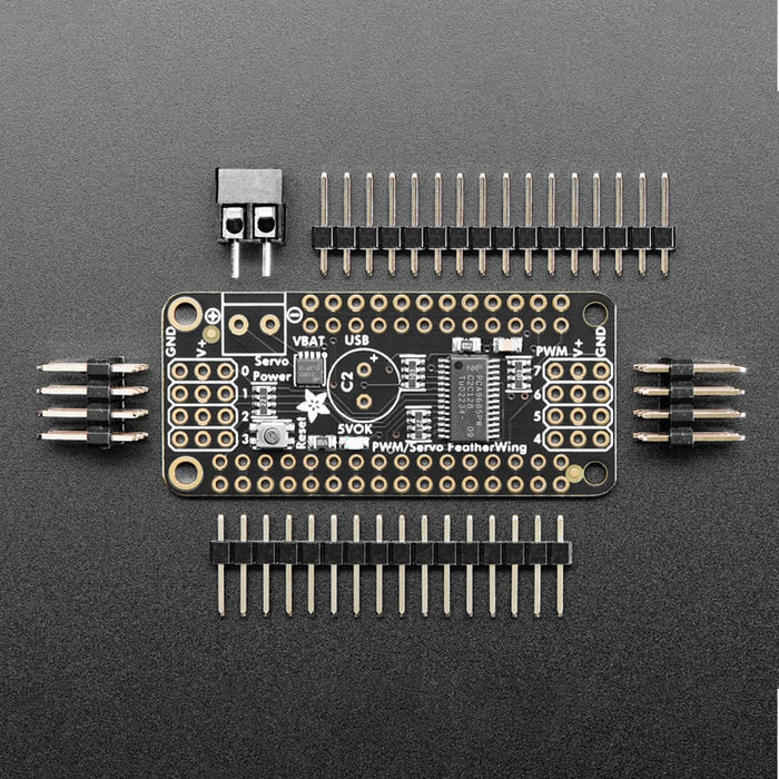 8-Channel PWM or Servo FeatherWing add-on for all Feather Boards by Adafruit - The Pi Hut