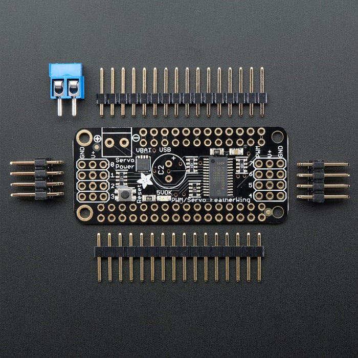 8-Channel PWM or Servo FeatherWing add-on for all Feather Boards by Adafruit - The Pi Hut