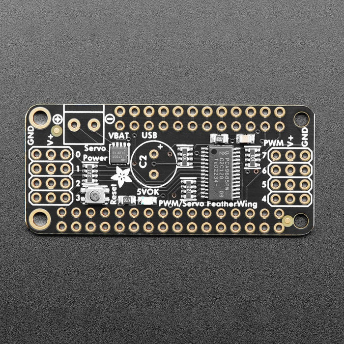 8-Channel PWM or Servo FeatherWing add-on for all Feather Boards by Adafruit - The Pi Hut