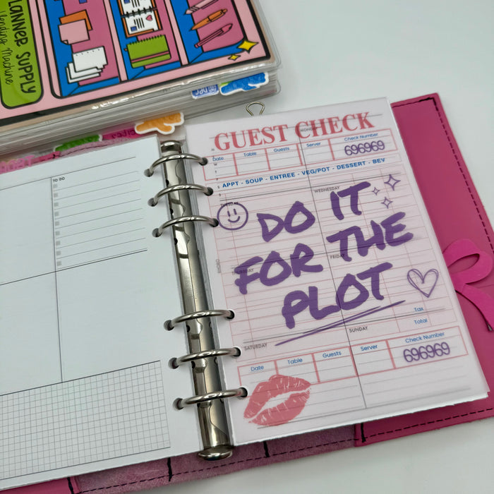 Do It For The Plot Guest Check Vellum Dashboard