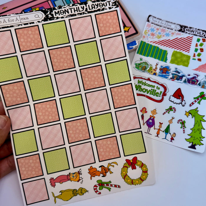 Mean One Monthly Layout Sticker Kit