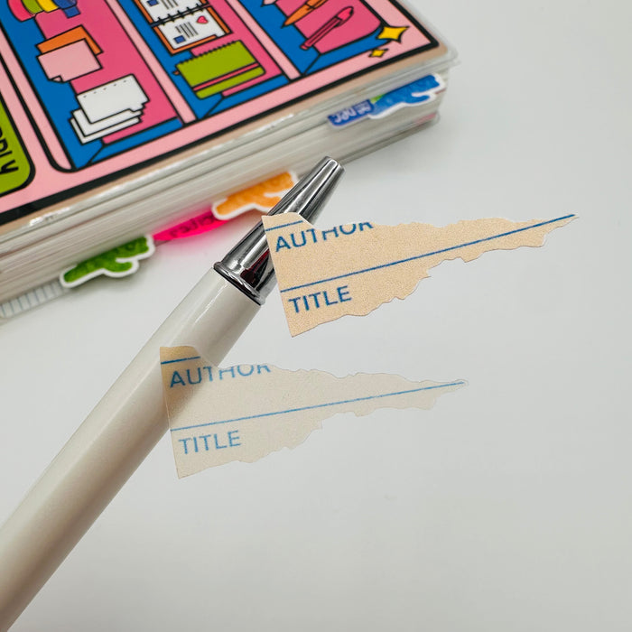 Library Card Torn Paper Sticker Sheet