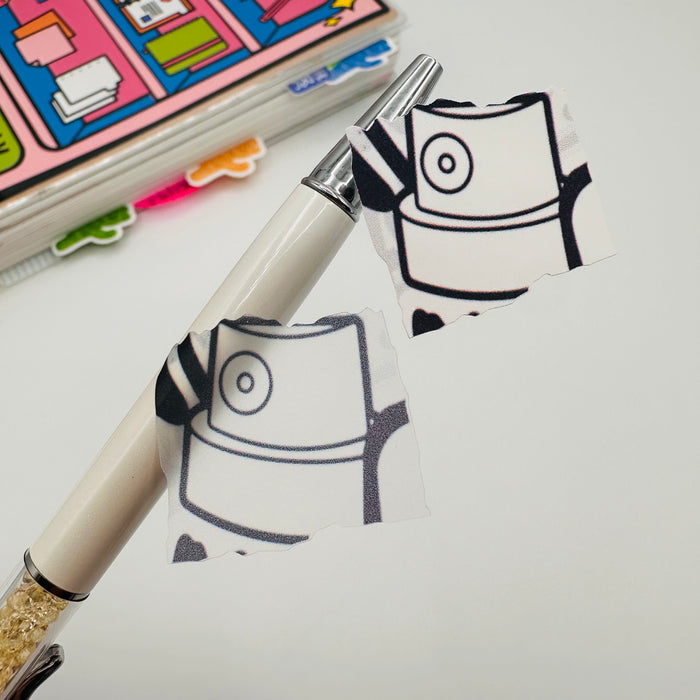 Black and White Graffiti Torn Paper Sticker Sheet