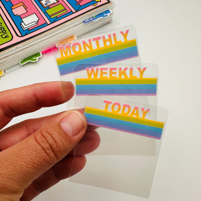 Spring Rainbow Mini Tab Dividers