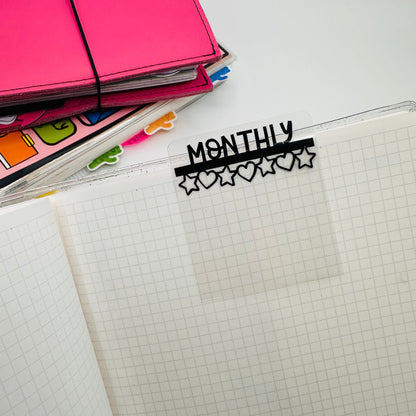 Hearts and Stars Mini Tab Planner Dividers