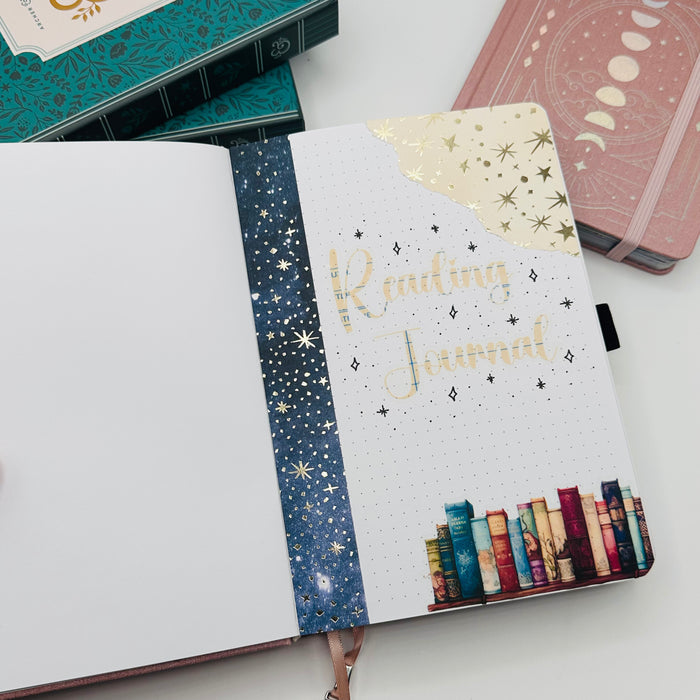 A5 Pre-Setup Reading Journal - Celestial Theme