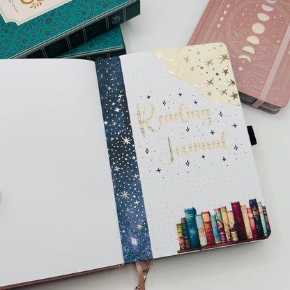 A5 Pre-Setup Reading Journal - Celestial Theme