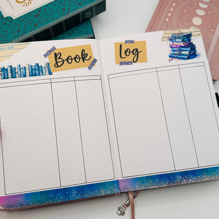 A5 Pre-Setup Reading Journal - Celestial Theme