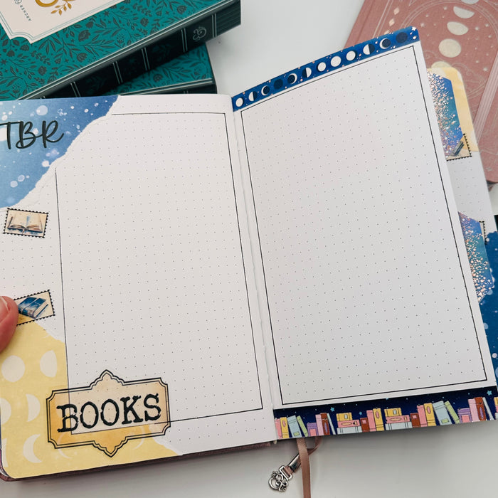A5 Pre-Setup Reading Journal - Celestial Theme