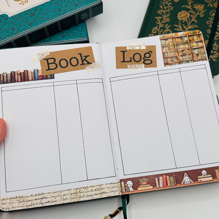 A5 Pre-Setup Reading Journal - Academia Theme