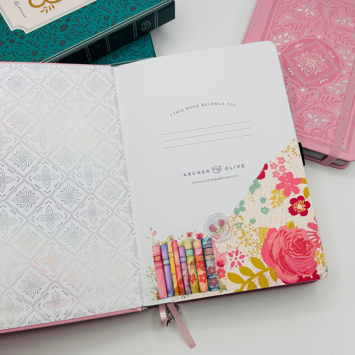 A5 Pre-Setup Reading Journal - Bright Floral Theme