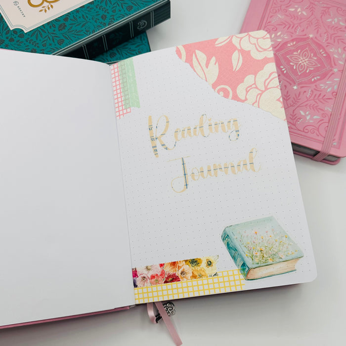 A5 Pre-Setup Reading Journal - Bright Floral Theme
