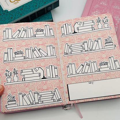 A5 Pre-Setup Reading Journal - Bright Floral Theme